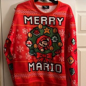 Super Mario Christmas Holiday Ugly Sweater size Large